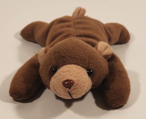 Laying Brown Teddy Bear 7" Stuffed Beanie Plush Toy