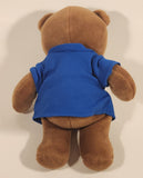 1999 Play By Play NFL Properties Football New England Patriots Brown Teddy Bear 8 1/2" Stuffed Beanie Plush Toy