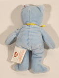 2004 McDonald's Ty Teanie Beanie Baby 'Shoe The Bear Toy' Light Blue 5" Stuffed Plush Toy