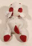 Red and White Bull Cow with Heart 4" Stuffed Beanie Plush Toy