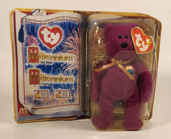 2000 Ty Beanie Babies Millennium The Bear 5" Stuffed Plush Toy with Opened Package