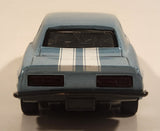 1999 New Ray Speedy Power 1969 Chevrolet Camaro Z28 Metallic Light Blue with White Stripes 1/32 Scale Pull Back Die Cast Toy Car Vehicle with Opening Doors