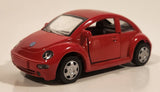 1998 New Ray Speedy Power Volkswagen New Beetle Red 1/32 Scale Pull Back Die Cast Toy Car Vehicle with Opening Doors