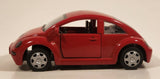 1998 New Ray Speedy Power Volkswagen New Beetle Red 1/32 Scale Pull Back Die Cast Toy Car Vehicle with Opening Doors