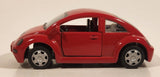 1998 New Ray Speedy Power Volkswagen New Beetle Red 1/32 Scale Pull Back Die Cast Toy Car Vehicle with Opening Doors