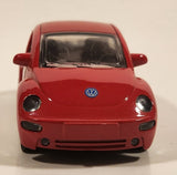 1998 New Ray Speedy Power Volkswagen New Beetle Red 1/32 Scale Pull Back Die Cast Toy Car Vehicle with Opening Doors