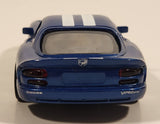 2002 New Ray Dodge Viper GTS Blue with White Stripes 1/32 Scale Pull Back Die Cast Toy Car Vehicle with Opening Doors