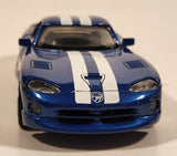 2002 New Ray Dodge Viper GTS Blue with White Stripes 1/32 Scale Pull Back Die Cast Toy Car Vehicle with Opening Doors