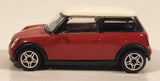 Burago Mini Cooper Red with White Roof 1/43 Scale Die Cast Toy Car Vehicle