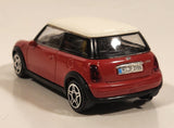 Burago Mini Cooper Red with White Roof 1/43 Scale Die Cast Toy Car Vehicle