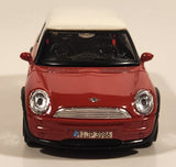 Burago Mini Cooper Red with White Roof 1/43 Scale Die Cast Toy Car Vehicle