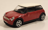 Burago Mini Cooper Red with White Roof 1/43 Scale Die Cast Toy Car Vehicle