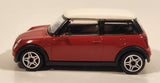 Burago Mini Cooper Red with White Roof 1/43 Scale Die Cast Toy Car Vehicle