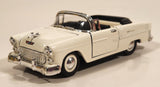 Sunnyside Superior SS 5720 1955 Chevrolet Bel Air Convertible White 1/36 Scale Pull Back Die Cast Toy Car Vehicle with Opening Doors