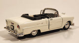 Sunnyside Superior SS 5720 1955 Chevrolet Bel Air Convertible White 1/36 Scale Pull Back Die Cast Toy Car Vehicle with Opening Doors