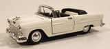 Sunnyside Superior SS 5720 1955 Chevrolet Bel Air Convertible White 1/36 Scale Pull Back Die Cast Toy Car Vehicle with Opening Doors