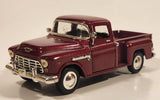 Sunnyside Superior SS 5602 1955 Chevy Stepside Pickup Truck Metallic Dark Red 1/36 Scale Die Cast Toy Car Vehicle with Opening Doors and Tailgate