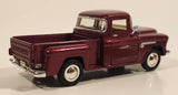 Sunnyside Superior SS 5602 1955 Chevy Stepside Pickup Truck Metallic Dark Red 1/36 Scale Die Cast Toy Car Vehicle with Opening Doors and Tailgate