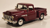 Sunnyside Superior SS 5602 1955 Chevy Stepside Pickup Truck Metallic Dark Red 1/36 Scale Die Cast Toy Car Vehicle with Opening Doors and Tailgate