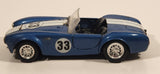 1989 Revell Shelby #33 Blue with White Stripes 1/24 Scale Die Cast Toy Car Vehicle with Opening Hood and Doors