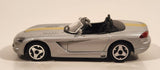 Burago Dodge Viper SRT10 Coupe Silver with Yellow Stripes 1/43 Scale Die Cast Toy Car Vehicle
