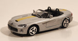 Burago Dodge Viper SRT10 Coupe Silver with Yellow Stripes 1/43 Scale Die Cast Toy Car Vehicle