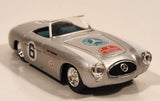 2000 New Ray 1952 Mercedes-Benz 300SL Spider Panamerican #6 Prat Motors S.A. Mexico Silver 1/43 Scale Die Cast Toy Car Vehicle