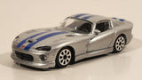 Burago Dodge Viper GTS Coupe Silver with Blue Stripes 1/43 Scale Die Cast Toy Car Vehicle