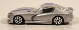 Burago Dodge Viper GTS Coupe Silver with Blue Stripes 1/43 Scale Die Cast Toy Car Vehicle