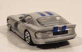 Burago Dodge Viper GTS Coupe Silver with Blue Stripes 1/43 Scale Die Cast Toy Car Vehicle
