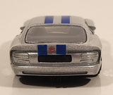 Burago Dodge Viper GTS Coupe Silver with Blue Stripes 1/43 Scale Die Cast Toy Car Vehicle