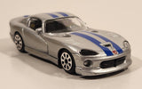 Burago Dodge Viper GTS Coupe Silver with Blue Stripes 1/43 Scale Die Cast Toy Car Vehicle
