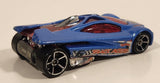 2006 Hot Wheels Track Aces Sling Shot Blue Die Cast Toy Car Vehicle