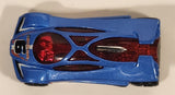 2006 Hot Wheels Track Aces Sling Shot Blue Die Cast Toy Car Vehicle