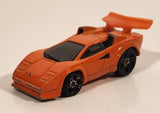 2004 Hot Wheels First Editions Tooned Lamborghini Countach Orange Die Cast Toy Exotic Super Car Vehicle
