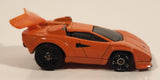 2004 Hot Wheels First Editions Tooned Lamborghini Countach Orange Die Cast Toy Exotic Super Car Vehicle