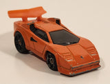 2004 Hot Wheels First Editions Tooned Lamborghini Countach Orange Die Cast Toy Exotic Super Car Vehicle