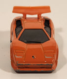 2004 Hot Wheels First Editions Tooned Lamborghini Countach Orange Die Cast Toy Exotic Super Car Vehicle
