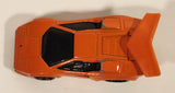 2004 Hot Wheels First Editions Tooned Lamborghini Countach Orange Die Cast Toy Exotic Super Car Vehicle