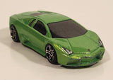 2010 Hot Wheels Lamborghini Reventon Pearl Green Die Cast Toy Car Vehicle