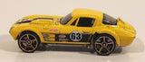 2010 Hot Wheels Faster Than Ever Corvette Grand Sport Yellow Die Cast Toy Car Vehicle