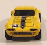 2010 Hot Wheels Faster Than Ever Corvette Grand Sport Yellow Die Cast Toy Car Vehicle