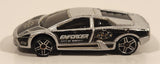 2004 Hot Wheels Roll Patrol Lamborghini Murcielago Silver Die Cast Toy Car Vehicle