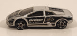 2004 Hot Wheels Roll Patrol Lamborghini Murcielago Silver Die Cast Toy Car Vehicle