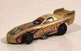 2009 Hot Wheels Racing Rigs Pontiac Firebird Funny Car Gold Die Cast Toy Car Vehicle