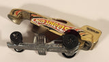 2009 Hot Wheels Racing Rigs Pontiac Firebird Funny Car Gold Die Cast Toy Car Vehicle