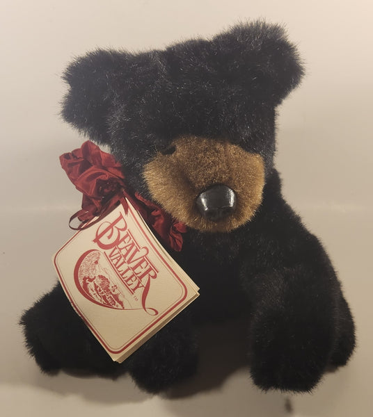 Beaver Valley Etna California Jeremy Black Teddy Bear 12" Stuffed Plush Toy with Certificate Tags