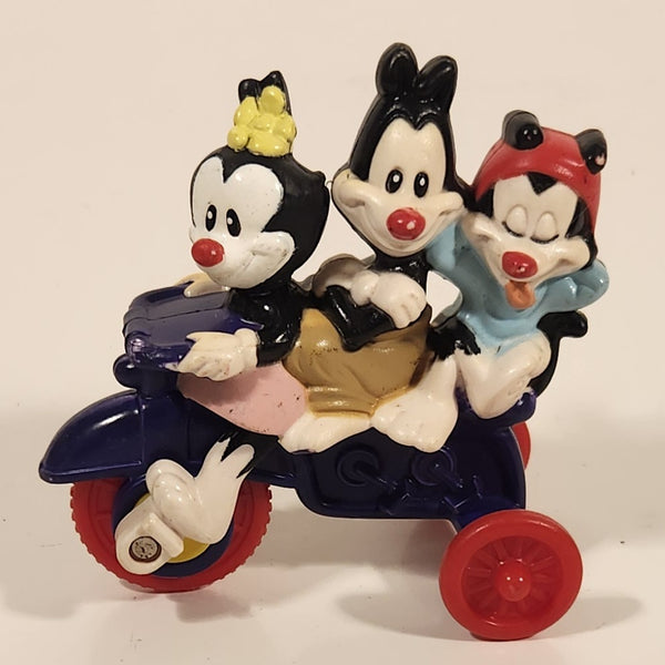 1993 McDonald's Warner Bros. Animaniacs Bicycle Built For Trio Wakko Yakko Dot Plastic Toy Vehicle