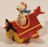 Vintage 1989 McDonald's United Features Syndicate Peanuts Gang Pop Mobiles Snoopy Flying Ace Doghouse Plastic Toy Vehicle