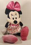 Disney Minnie Mouse Pink and White Heart Dress 16" Stuffed Plush Toy